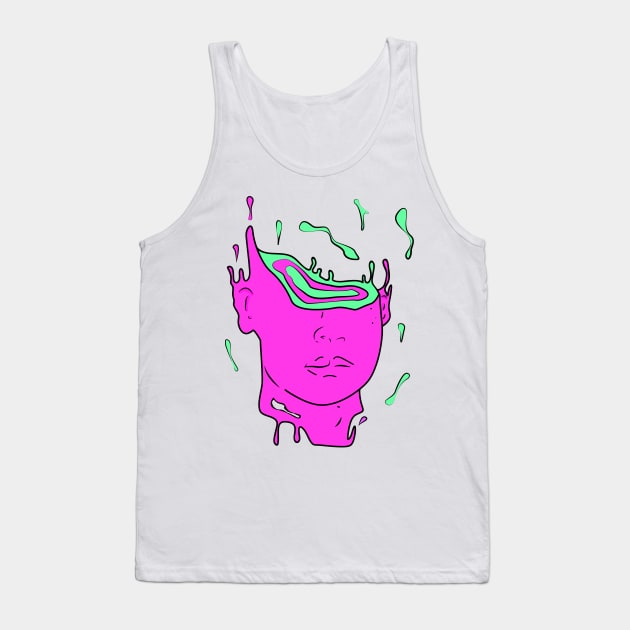 psychedelic abstract portrait (PINK) Tank Top by chortlzdesigns